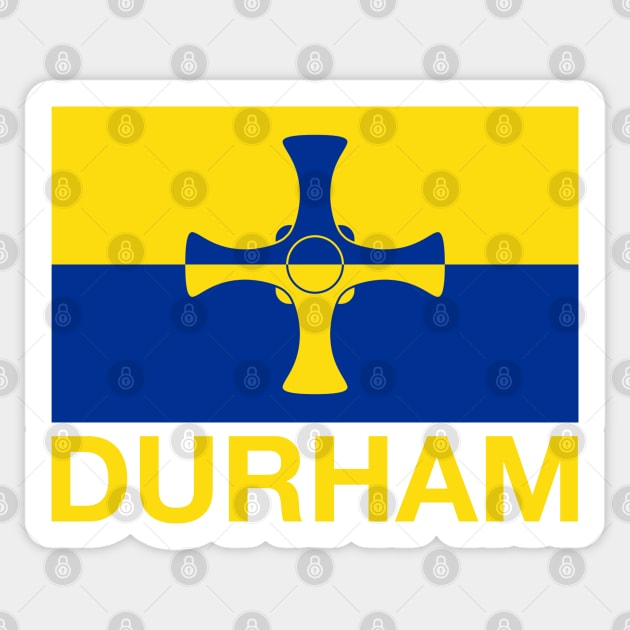 County Durham Flag - England Sticker by CityNoir